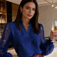 ⏳Time-Limited Special⏰V-Neck Top with Sheer Sequin Sleeves