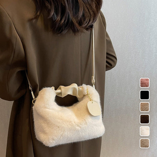 ⏳Time-Limited Special⏰Best Gift For Her – 2026 Multifunctional Faux Fur Bag, Skin-Friendly & Convertible (Shoulder/Crossbody) 👜
