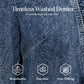 ⏳Time-Limited Special⏰Women's Ruffle Trim Open-Front Denim Jacket – Lightweight, feminine & versatile – chic for any outfit 👗