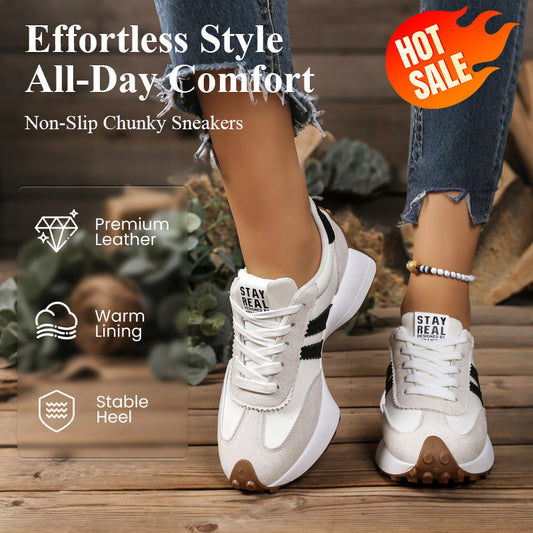 ⏳Time-Limited Special⏰Women's Casual Non-Slip Chunky Sneakers – Cushioned Insole, Breathable Mesh & Trendy Look ✨