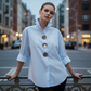 ⏳Time-Limited Special⏰Women's Oversized Button-Down Shirt with Statement Buttons
