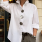⏳Time-Limited Special⏰Women's Oversized Button-Down Shirt with Statement Buttons