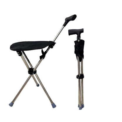 ⏳Time-Limited Special⏰2-in-1 Foldable Cane With Chair🌟 Freedom To Walk, Rest, And Explore With Ease!