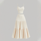 ⏳Time-Limited Special⏰High Waist A-Line Skirt and Cami Top Set – Tiered Skirt, Crinkle Fabric, Boho-Chic ✨