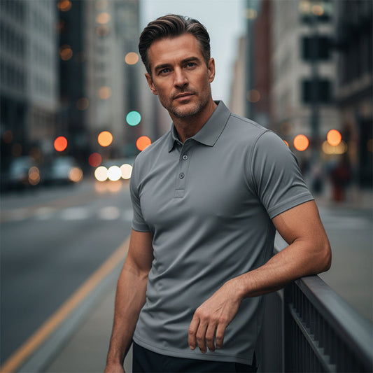 ⏳Time-Limited Special⏰Men's Quick-Dry Lapel T-Shirt – Athletic Fit & Wrinkle-Resistant – Smart Casual Essential ✨