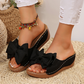 ⏳Time-Limited Special⏰Women's Bowknot Peep-Toe Wedge Sandals