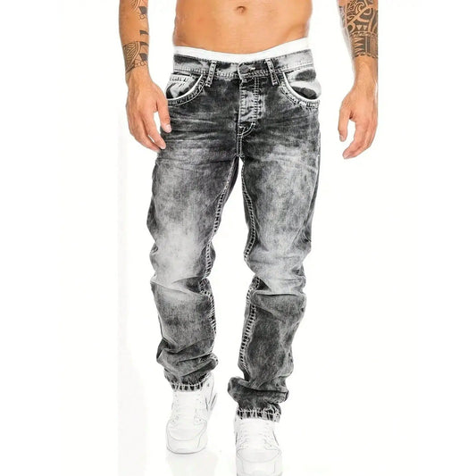 ⏳Time-Limited Special⏰Men's Fashion Creative Stretch Denim Jeans,Minimalist Style Suitable For Summer, Emo Style