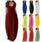 ⏳Time-Limited Special⏰Women's Round Neck Short Sleeve Casual Soft Fabric Long Dress