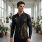⏳Time-Limited Special⏰Men's Casual Retro Long Sleeve Zip-Up Polo Shirt