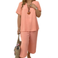 ⏳Time-Limited Special⏰Women's Casual Short Sleeve Top & Wide Leg Pants Set