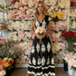 ⏳Time-Limited Special⏰Women's V-Neck Baroque Print Flowy Maxi Dress