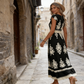 ⏳Time-Limited Special⏰Women's V-Neck Baroque Print Flowy Maxi Dress