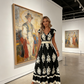 ⏳Time-Limited Special⏰Women's V-Neck Baroque Print Flowy Maxi Dress