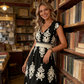 ⏳Time-Limited Special⏰Women's V-Neck Baroque Print Flowy Maxi Dress