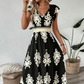 ⏳Time-Limited Special⏰Women's V-Neck Baroque Print Flowy Maxi Dress