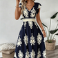 ⏳Time-Limited Special⏰Women's V-Neck Baroque Print Flowy Maxi Dress