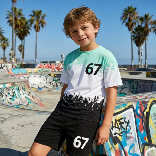 ⏳Time-Limited Special⏰Boys' 3D Print T-Shirt & Shorts Set