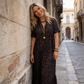 ⏳Time-Limited Special⏰Women's V-Neck Leopard Print Maxi Dress