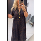⏳Time-Limited Special⏰Women's V-Neck Leopard Print Maxi Dress