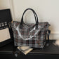 ⏳Time-Limited Special⏰Women's Plaid PVC Tote Bag