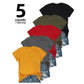 ⏳Time-Limited Special⏰5-Pack Versatile Solid Color T-Shirt – Soft Cotton, Breathable & Perfect for Daily Wear 👚