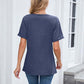 ⏳Time-Limited Special⏰Women's V-Neck Short Sleeve Casual T-Shirt – Classic V-Neck, Soft Polyester & Rolled Cuffs ✨