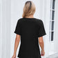⏳Time-Limited Special⏰Women's V-Neck Short Sleeve Casual T-Shirt – Classic V-Neck, Soft Polyester & Rolled Cuffs ✨