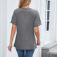 ⏳Time-Limited Special⏰Women's V-Neck Short Sleeve Casual T-Shirt – Classic V-Neck, Soft Polyester & Rolled Cuffs ✨