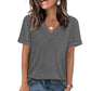 ⏳Time-Limited Special⏰Women's V-Neck Short Sleeve Casual T-Shirt – Classic V-Neck, Soft Polyester & Rolled Cuffs ✨