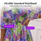⏳Time-Limited Special⏰Floral V-Neck A-Line Dress – Smocked Waist, Ruffled Hem, Summer Ready 🌸