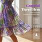 ⏳Time-Limited Special⏰Floral V-Neck A-Line Dress – Smocked Waist, Ruffled Hem, Summer Ready 🌸