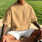 ⏳Time-Limited Special⏰Men's Loose Fit Short Sleeve Shirt – Premium Cotton Blend, Urban Graphic Print & Oversized Casual Style🏙️