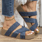 ⏳Time-Limited Special⏰Women's Criss-Cross Woven Strap Wedge Sandals – Comfortable, Stylish & Perfect for Summer Days