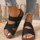 ⏳Time-Limited Special⏰Women's Criss-Cross Woven Strap Wedge Sandals – Comfortable, Stylish & Perfect for Summer Days