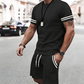 ⏳Time-Limited Special⏰Men's Striped T-Shirt & Shorts 2-Piece Set