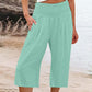 ⏳Time-Limited Special⏰Women’s Lightweight Elastic Waist Crop Pants (S-3XL) – Comfortable, Flowy & Perfect for Casual Summer Outfits ✨🌿