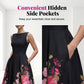 ⏳Time-Limited Special⏰Elegant Sleeveless A-Line Midi Dress with Floral Print
