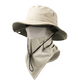 ⏳Time-Limited Special⏰Ventilated Fisherman Hat with Removable Face Shield – 2-in-1 Design, Cooling Ice Silk & Adjustable Fit – 360° Sun Protection 🎣