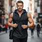 ⏳Time-Limited Special⏰Men's Sleeveless Workout Hoodie Tank – V-Neck & Integrated Hood 🔥