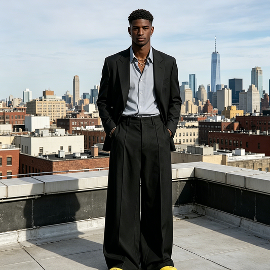 ⏳Time-Limited Special⏰Men's Minimalist Wide-Leg Pants-Structured Seams & Premium Fabric