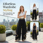 ⏳Time-Limited Special⏰Women's Wide-Leg Pants – Flowy, Gold Trim, Elegant, Versatile 🍂