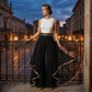 ⏳Time-Limited Special⏰Women's Wide-Leg Pants – Flowy, Gold Trim, Elegant, Versatile 🍂