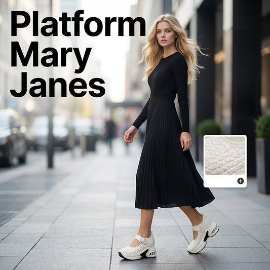 ⏳Time-Limited Special⏰Breathable Woven Platform Mary Janes