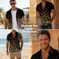 ⏳Time-Limited Special⏰Men's Short Sleeve Leopard Print Button Down Shirt