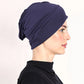 ⏳Time-Limited Special⏰Soft Stretch Turban Cap – Milk Silk Fabric & Anti-Slip Fit – Hair Volume Concealer – Multi-Use Under Scarf 🧣