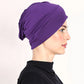 ⏳Time-Limited Special⏰Soft Stretch Turban Cap – Milk Silk Fabric & Anti-Slip Fit – Hair Volume Concealer – Multi-Use Under Scarf 🧣