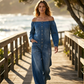 ⏳Time-Limited Special⏰Off-Shoulder Wide-Leg Denim Jumpsuit
