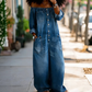 ⏳Time-Limited Special⏰Off-Shoulder Wide-Leg Denim Jumpsuit