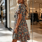 ⏳Time-Limited Special⏰Women's Summer Floral V-Neck Short Sleeve Dress