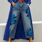 ⏳Time-Limited Special⏰Artistic Flower Wide-Leg Jeans for Women